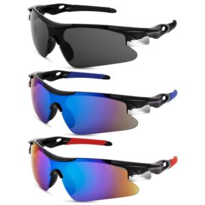 Firtink 3 Pack Polarized Sports Sunglasses