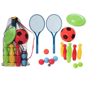 Kids Garden Games Bundle in Carry Bag | Set Includes Foam Football