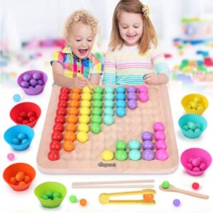Japace Wooden Clip Beads Montessori Toys for Toddlers
