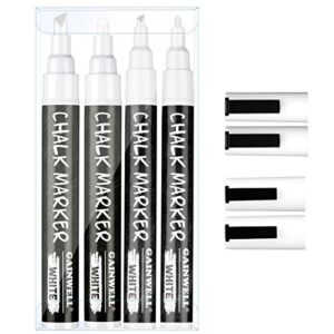 GAINWELL White Liquid Chalk Markers 3mm and 6mm Nibs - Use on Chalkboard