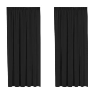 H.Versailtex 100% Blackout Solid Thermal Insulated Curtains Pair Pencil Pleat Anti - Mite Curtains Draperies for Bedroom/Living Room