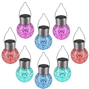 8 Pack Hanging Solar Lights Outdoor