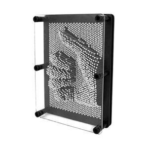 Global Gizmos 50350 Metal Pin Art Impression Toy / Ideal for Home and Office / Novelty Fun Gift / 3D Fun Desktop Sculpture Gadget / Classic Retro Game / 18cm x 13cm