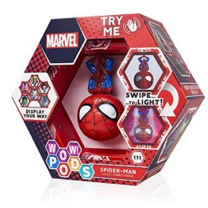 WOW! PODS Avengers Collection - Spider-Man | Superhero Light-Up Bobble-Head Figure | Official Marvel Toys