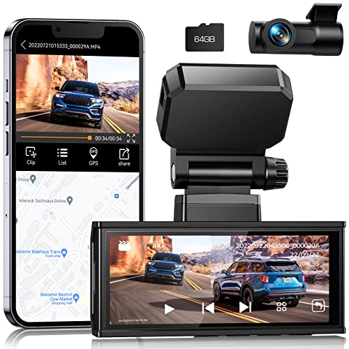 Dash Cam Front and Rear 4K+2K @30fps
