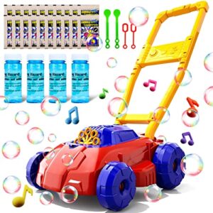 Doloowee Red and Blue Bubble Lawn Mower for Toddlers