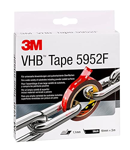 3M VHB 5952F Double Sided Adhesive Tape - Provides adhesion to most powder coated paints