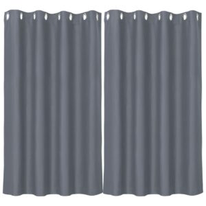 PiccoCasa Darkening Window Treatment Panel Valances Set Short Tier Curtain Drapes Decoration for Bathroom and Kitchen