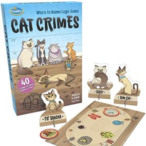 Thinkfun Cat Crimes Who’s to Blame Logic Challenge Game for Kids Age 8 Years Up - Brain Tease