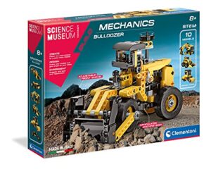 Clementoni-61718-Science Museum-Mechanics Laboratory-Bulldozer-Made in Italy-Vehicles Building Set for Kids from 8 Years and Older