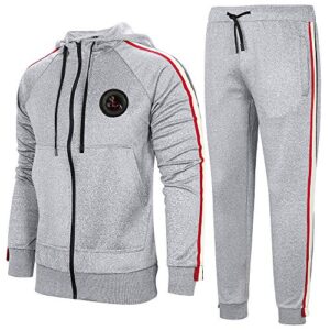 AOTORR Mens Tracksuit Set Hoodie Top Jogging Bottoms Casual Full Zip Joggers Sports Sweatsuit with Pockets