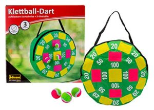 Idena 40127 Dart Game with Inflatable Fabric Dartboard and 3 Velcro Balls