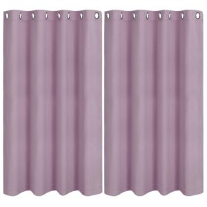 PiccoCasa Window Curtain Panel Grommet Top Solid Blackout Curtains Room Darkening Thermal Insulated Curtain Drape for Living Room Curtains