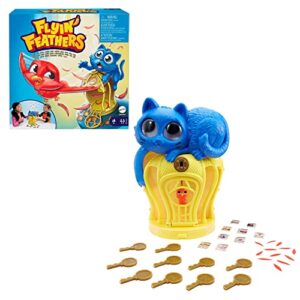 Mattel Games Flyin Feathers Kids Game with Toy Cat & Bird in Birdcage