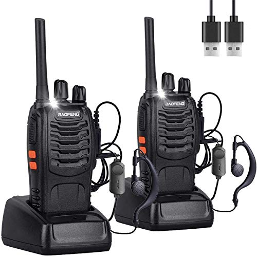 Nineaccy Walkie Talkies Portable and Rechargeable Comunicador Transmitter Transceiver radio set for Children play and adults work.