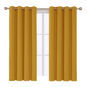 Home In Style 4U Blackout 100% Thermal Eyelet Curtains for Bedroom and Living room with Tie Back (90" x 54"