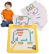 Promise Babe Magnetic Drawing Board Magnetic Pen with 10 Cute Pattern Double-Sided Cards, Large D...