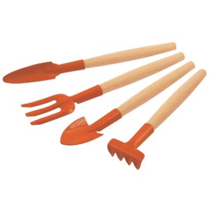 Tramontina 4-Piece Garden Tool Set with Wooden Handles