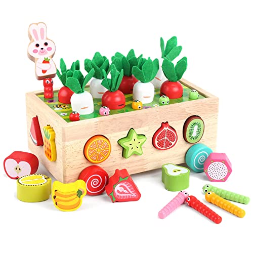 ANTIC DUCK Toddlers Montessori Wooden Educational Toys for Baby Boys Girls Age 2 3 4 Year Old