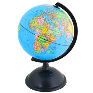 Exerz Educational World Globe 20cm - Political Map Swivel Rotating Desk Top Globe of Earth - Diameter 20cm (Engish)