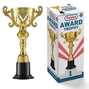 Prextex 10-Inch/25 cm Gold Award Trophy - Honor Your Successful Achievement - Trophy Cup