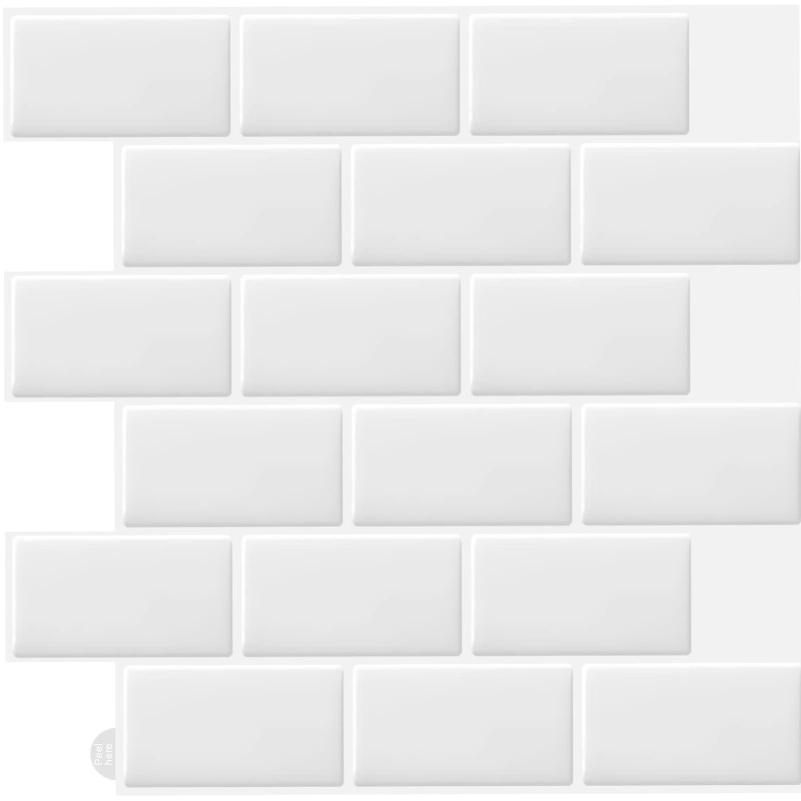 WoStick 10-Sheets 3D Self Adhesive Wall Tiles | Peel and Stick Wall Tiles | Splashback Tiles