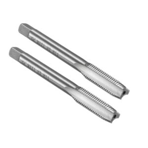 sourcing map Metric Machine Tap M8 x 1 H2 High Speed Steel 3 Straight Flutes Screw Tapping Threading Machinist Repair DIY Tool 2pcs