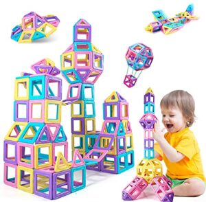 ATCRINICT 40PCS Castle Magnetic Blocks - Learning & Development Magnetic Tiles Building Blocks Kids Toys for 3 4 5 6 7 Years Old Boys Girls Gifts