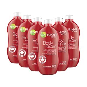 GARNIER Body Moisturising Cream Body / Body Milk for Intensive Moisturising Care (with Micro Maple Juice - for Very Dry Skin - Dermatologically Tested) 6 x 400 ml