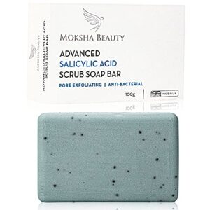 Salicylic Acid Body Wash Soap - [Made In U.K] 100g Advanced Salicylic Acid FaceSoap | Body Scrubs Treatment Face Soap Bar | Paraben and Cruelty Free