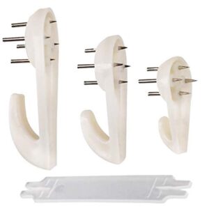 Picture Hooks (60 PCS) Picture Hanging Kit Assorted Picture Hanging Hooks Non-Trace Hard Wall Hanger Hook White Picture Hanger Se