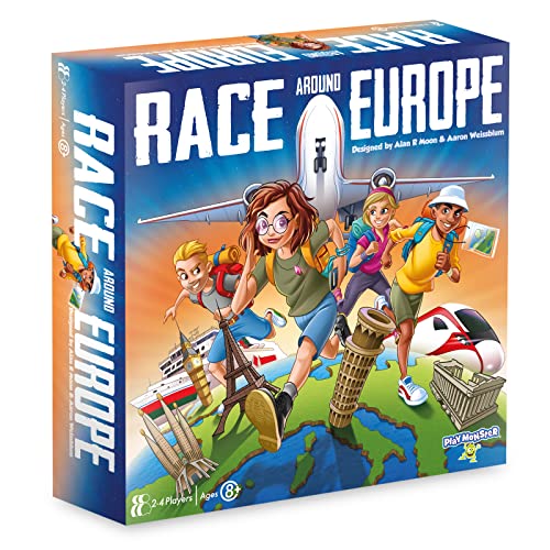 PlayMonster Games Race Around Europe Board Game