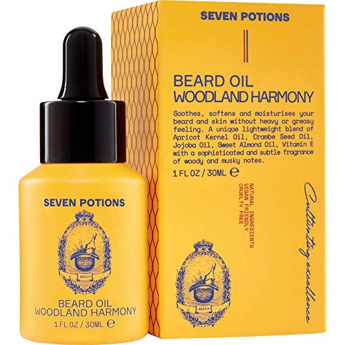Seven Potions Premium Beard Oil for Men — Jojoba Oil Beard Softener to Nourish Skin
