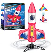 Dislocati 4pcs LED Flash Light Stomp Toy Rocket Outdoor Toys Garden Toys Birthday Gifts for Kids