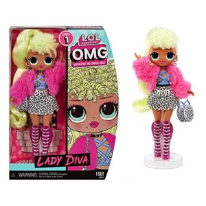 L.O.L. Surprise! 580539EUC LOL Surprise OMG Core Series 1 Doll-Lady Diva-with Fierce Fashions