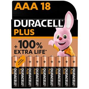 Duracell Plus AAA Alkaline Batteries [Pack of 18]