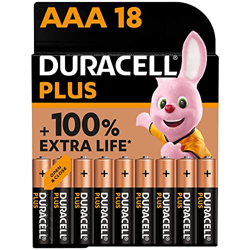 Duracell Plus AAA Alkaline Batteries [Pack of 18]