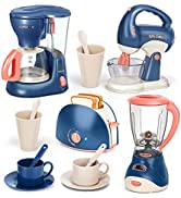 Veluoess 30 PCS Kids Kitchen Toy Pretend Cooking Set,Cookware Playset Food Toy with Pots,Pans,Coo...
