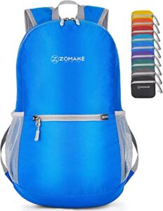 ZOMAKE Ultra Lightweight Foldable Backpack - Packable Foldable Rucksack 20L Small Packable Backpcks Walking Rucksacks Water Resistant Travel Daypack For Men Women Outdoor Camping Hiking