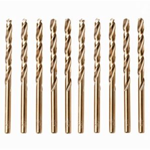 Box Of 10 x HSS Gold Cobalt Jobber Drill Bit For Stainless & Hard Steels. Drills. UK Seller (4mm x 75mm Cobalt Jobber Drills)