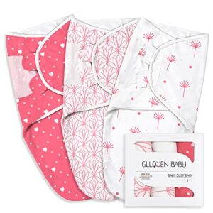 GLLQUEN BABY Baby Swaddle Wraps for 0-3 Months Newborn