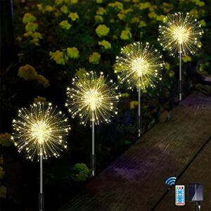 Joysing Solar Firework Lights 4 x 120 LED Solar Lights Outdoor Garden