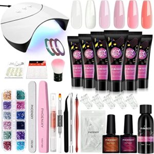 Poly Nail Gel Kit with U V LED Nail Lamp