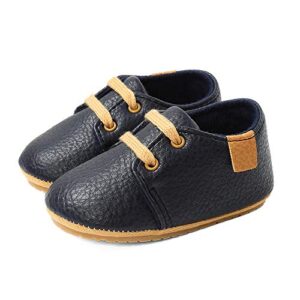 LACOFIA Baby Boys Sneakers Lace-up Oxford Shoes Infant Anti-Slip First Walking Shoes