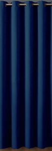Scarlet Larkspur Blackout Polyester Curtain Eyelet Solid Super Soft Curtain Thermal Insulated Curtain/Drapes/Panels for Living Room Bedroom 46 X 54 Inch (117 X 137 CM) Navy 1 PANEL