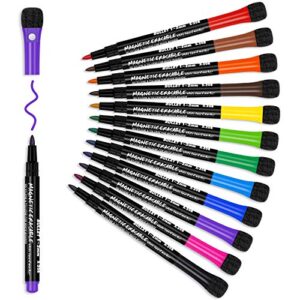 Whiteboard Pens Whiteboard Markers: 12 Magnetic Whiteboard Pens and Eraser set