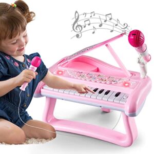 Toy Pink Piano Keyboard for Baby Girls