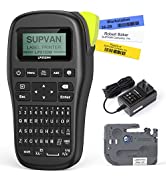 Label Maker Tape 15mmx6m SUPVAN E10 Adapted Continuous Label Print Paper Size 0.59inx19.68ft Ther...