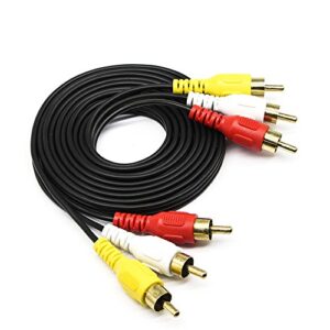 QiCheng&LYS Red Yellow White Cable RCA to RCA AV Camcorder Video Cable
