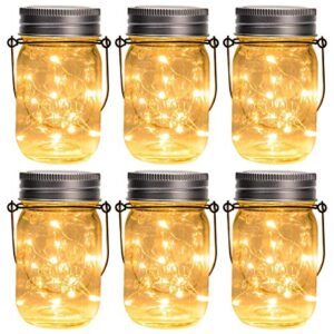GIGALUMI Hanging Solar Mason Jar Lights
